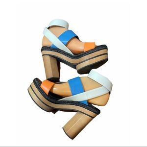 Pierre Hardy Blue and Orange Heels